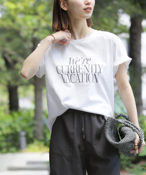 JOURNAL STANDARD relume（ジャーナルスタンダード　レリューム）の「WereロゴTEE（Tシャツ/カットソー・レディース・ネイビー/ホワイト/ホワイト系その他・FREE）」の8枚目の写真