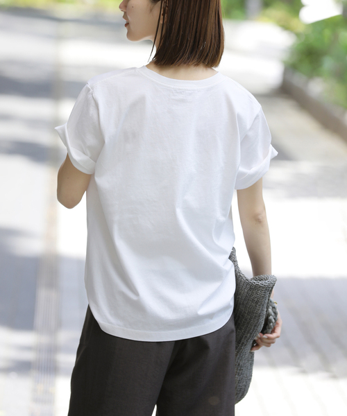 JOURNAL STANDARD relume（ジャーナルスタンダード　レリューム）の「WereロゴTEE（Tシャツ/カットソー・レディース・ネイビー/ホワイト/ホワイト系その他・FREE）」の10枚目の写真
