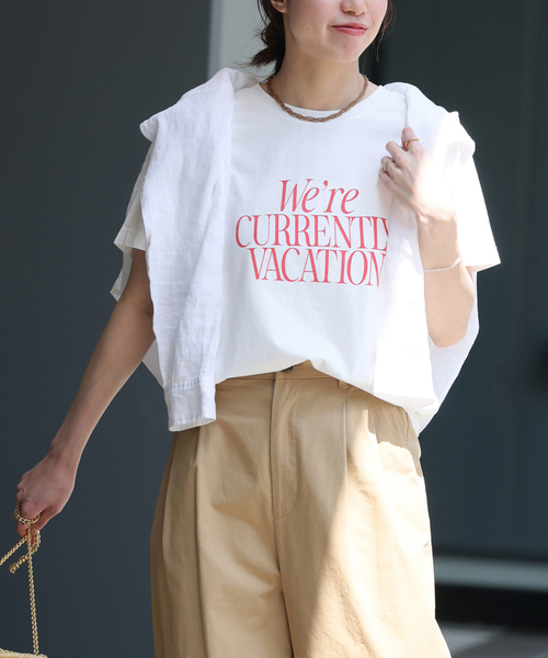 JOURNAL STANDARD relume（ジャーナルスタンダード　レリューム）の「WereロゴTEE（Tシャツ/カットソー・レディース・ネイビー/ホワイト/ホワイト系その他・FREE）」の13枚目の写真