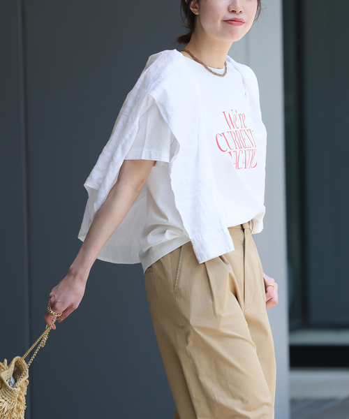 JOURNAL STANDARD relume（ジャーナルスタンダード　レリューム）の「WereロゴTEE（Tシャツ/カットソー・レディース・ネイビー/ホワイト/ホワイト系その他・FREE）」の15枚目の写真