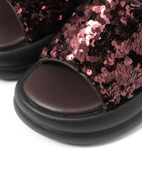 セール】スパンコールスライドサンダル（サンダル）｜studio