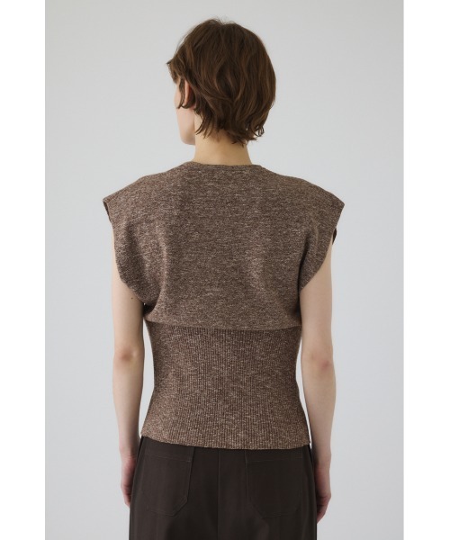 特価商品  yarn Mix rib ミックスヤーンリブニット（ニット/セーター knit トップス