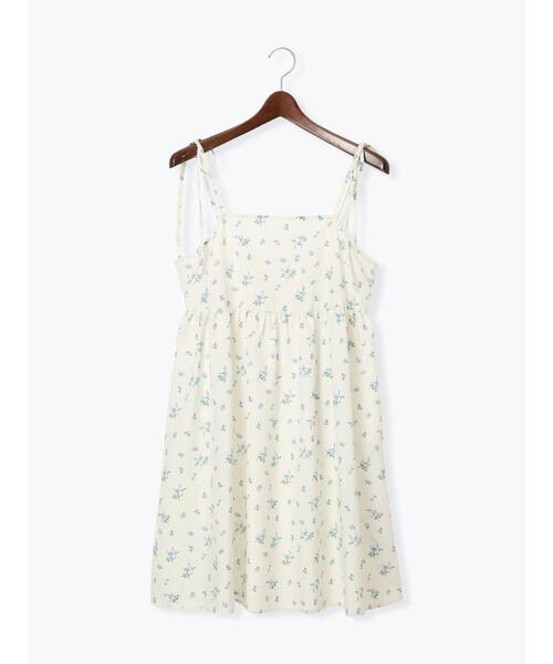 Te chichi TERRASSE(テチチテラス)の「フラワープリントミニキャミワンピース《2025summer catalog item》(ワンピース・レディース・ブラック/オフホワイト/ベージュ・F)」の2枚目の写真