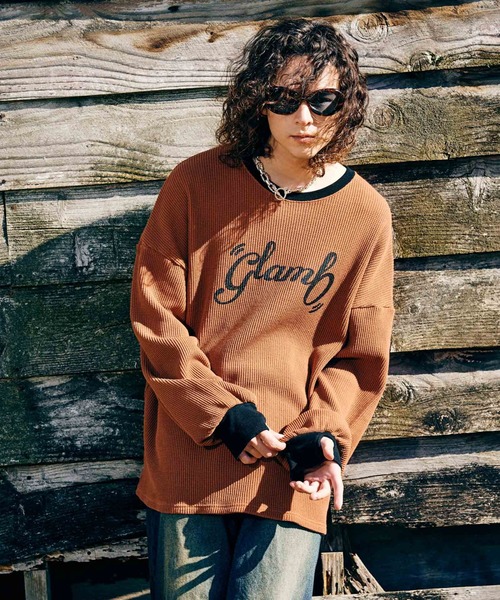 glamb（グラム）の「All Purpose Waffle Cutsew / オールパーポーズワッフルカットソー（Tシャツ/カットソー・メンズ・ブラック/ホワイト/イエロー・S/M/L）」の3枚目の写真