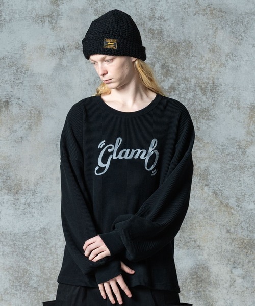 glamb（グラム）の「All Purpose Waffle Cutsew / オールパーポーズワッフルカットソー（Tシャツ/カットソー・メンズ・ブラック/ホワイト/イエロー・S/M/L）」の2枚目の写真