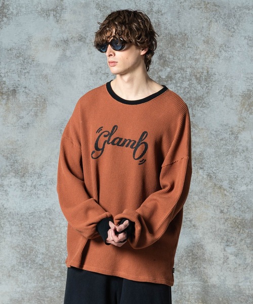 glamb（グラム）の「All Purpose Waffle Cutsew / オールパーポーズワッフルカットソー（Tシャツ/カットソー・メンズ・ブラック/ホワイト/イエロー・S/M/L）」の8枚目の写真