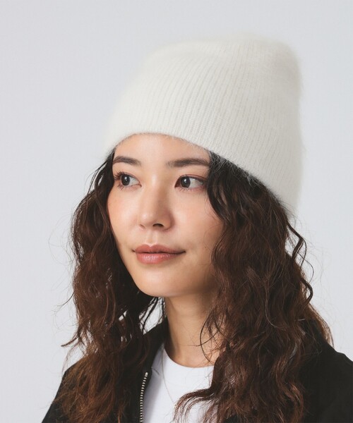 Ray BEAMS（レイビームス）の「アンゴラ混 ビーニー（ニットキャップ/ビーニー・レディース・ワイン/ブラック/チャコールグレー/オフホワイト/ベージュ・ONE SIZE）」の2枚目の写真