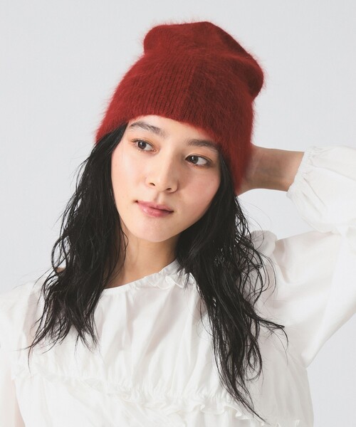 Ray BEAMS（レイビームス）の「アンゴラ混 ビーニー（ニットキャップ/ビーニー・レディース・ワイン/ブラック/チャコールグレー/オフホワイト/ベージュ・ONE SIZE）」の5枚目の写真