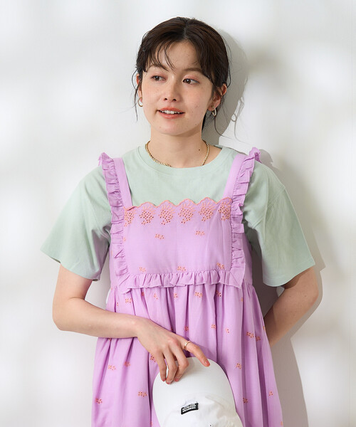 FREAK'S STORE(フリークスストア)の「インド 配色シフリー刺繍ワンピース(ワンピース・レディース・チャコール/パープル・フリ-)」の19枚目の写真