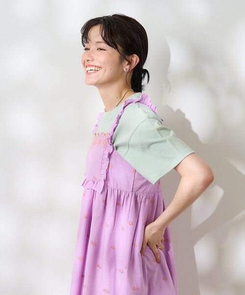 FREAK'S STORE(フリークスストア)の「インド 配色シフリー刺繍ワンピース(ワンピース・レディース・チャコール/パープル・フリ-)」の20枚目の写真