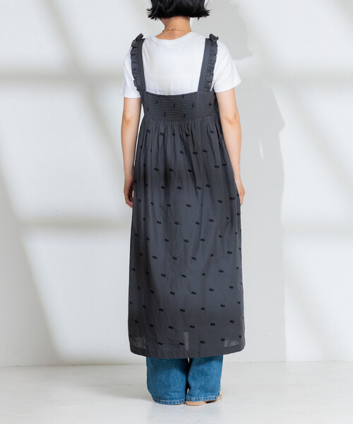 FREAK'S STORE(フリークスストア)の「インド 配色シフリー刺繍ワンピース(ワンピース・レディース・チャコール/パープル・フリ-)」の10枚目の写真