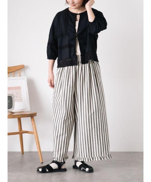 Samansa Mos2(サマンサ モスモス)の「パッチワークレースブラウス(シャツ/ブラウス・レディース・キナリ/サックスブルー/ブラック/オフホワイト・F)」の15枚目の写真