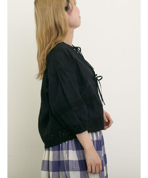 Samansa Mos2(サマンサ モスモス)の「パッチワークレースブラウス(シャツ/ブラウス・レディース・キナリ/サックスブルー/ブラック/オフホワイト・F)」の22枚目の写真