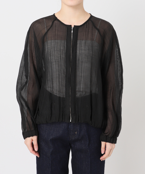 B.C STOCK(ベーセーストック)の「《追加3》シアーブルゾン(ブルゾン・レディース・ブラウン/ベージュ/ブラック/アイボリー・FREE)」の11枚目の写真