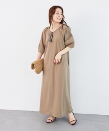 《接触冷感》ナイロンストレッチ2WAYワンピース