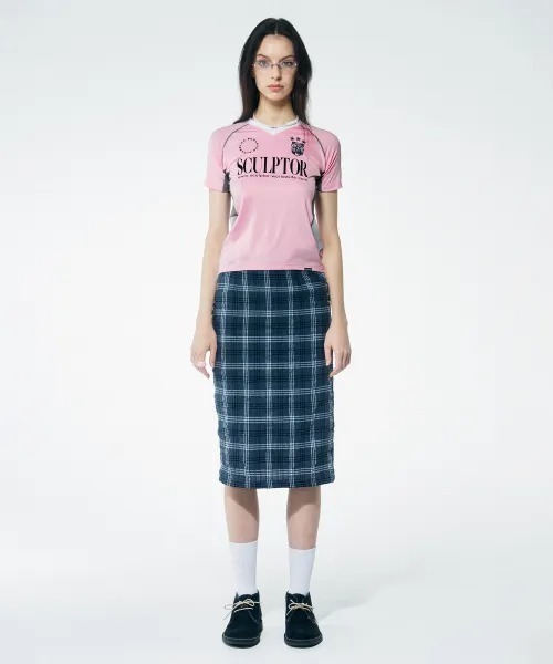 SCULPTOR スポーツ ジャージ Tシャツ ピンク Sports Jersey Tee（ジャージ）｜SCULPTOR（スカルプター）の