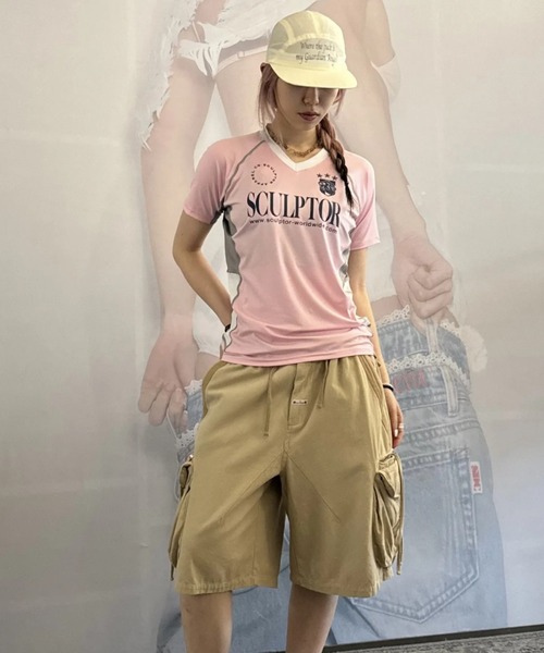 SCULPTOR ピンクジャージTシャツ SCULPTOR ピンクジャージTシャツ SCULPTOR（スカルプター）の