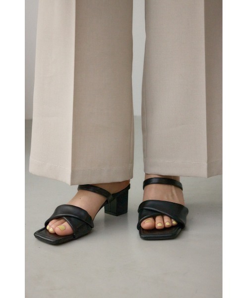 blurhms 2022SS リネンパンツ　リネンツイルイージーパンツ セール】イージーケアリネンライクベルトワイドパンツ