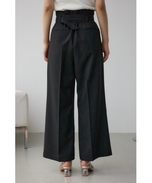 セール】イージーケアリネンライクベルトワイドパンツ(スラックス セール】イージーケアリネンライクベルトワイドパンツ(スラックス