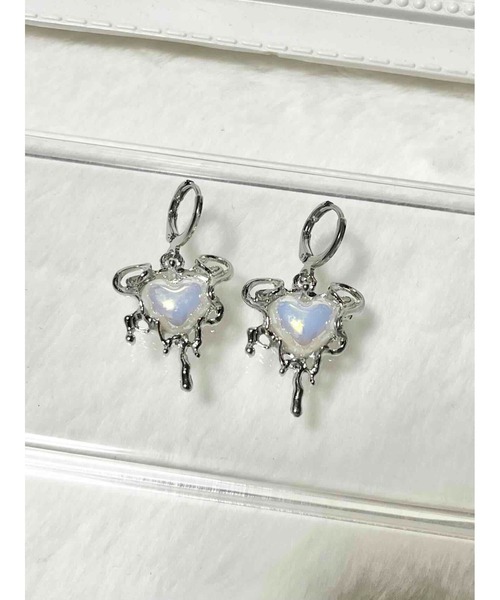 tone(トーン)の「【88eighty-eight】シルバースター&ハートリングピアス2点セット【import】(MA)(ピアス(両耳用)・レディース・シルバー・FREE)」の4枚目の写真