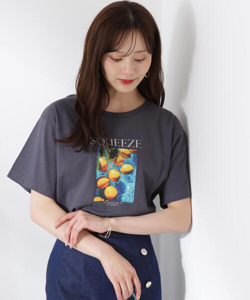 PROPORTION BODY DRESSING(プロポーションボディドレッシング)の「プリントT / 1215260602(Tシャツ/カットソー・レディース・ホワイト/ダークグレー・FREE)」の21枚目の写真