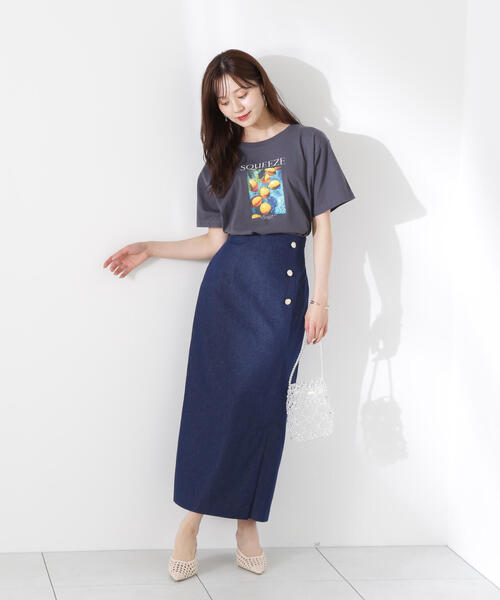 PROPORTION BODY DRESSING(プロポーションボディドレッシング)の「プリントT / 1215260602(Tシャツ/カットソー・レディース・ホワイト/ダークグレー・FREE)」の22枚目の写真