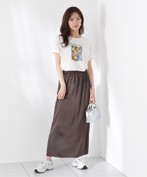 PROPORTION BODY DRESSING(プロポーションボディドレッシング)の「プリントT / 1215260602(Tシャツ/カットソー・レディース・ホワイト/ダークグレー・FREE)」の6枚目の写真
