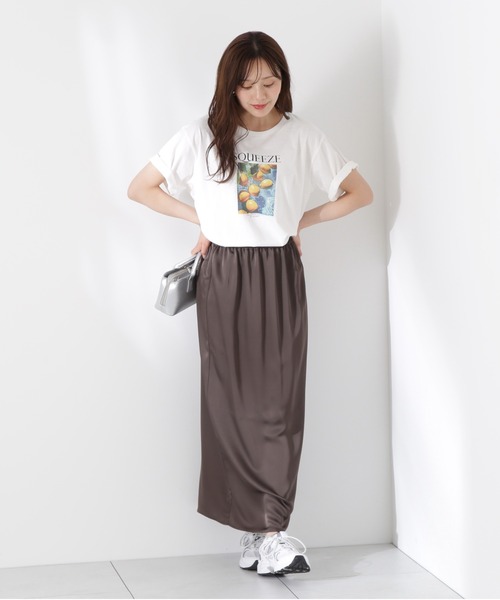 PROPORTION BODY DRESSING(プロポーションボディドレッシング)の「プリントT / 1215260602(Tシャツ/カットソー・レディース・ホワイト/ダークグレー・FREE)」の7枚目の写真