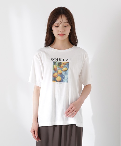 PROPORTION BODY DRESSING(プロポーションボディドレッシング)の「プリントT / 1215260602(Tシャツ/カットソー・レディース・ホワイト/ダークグレー・FREE)」の9枚目の写真