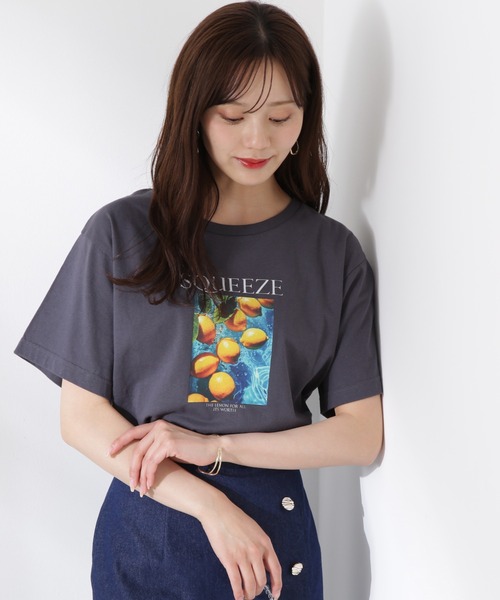 PROPORTION BODY DRESSING(プロポーションボディドレッシング)の「プリントT / 1215260602(Tシャツ/カットソー・レディース・ホワイト/ダークグレー・FREE)」の15枚目の写真