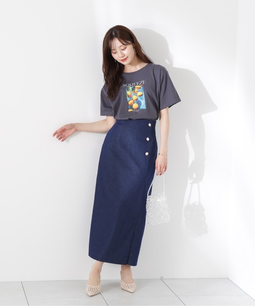 PROPORTION BODY DRESSING(プロポーションボディドレッシング)の「プリントT / 1215260602(Tシャツ/カットソー・レディース・ホワイト/ダークグレー・FREE)」の16枚目の写真