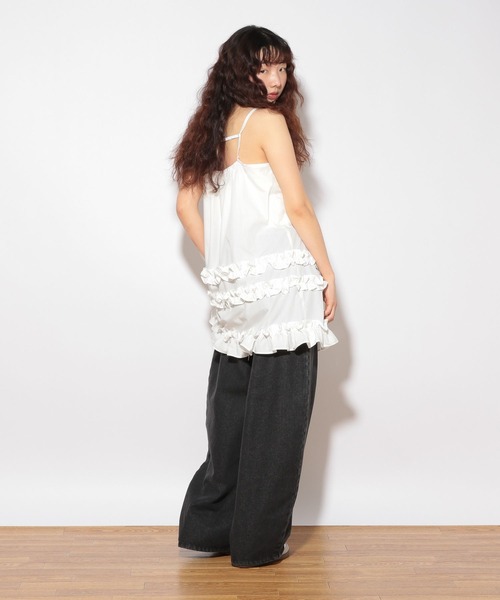 Heather(ヘザー)の「HOLiC ワイドベイカーパンツ 496546(その他パンツ・レディース・ブラック系その他/ベージュ/ブラック・S/M)」の4枚目の写真