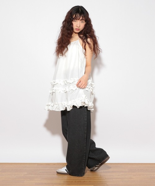 Heather(ヘザー)の「HOLiC ワイドベイカーパンツ 496546(その他パンツ・レディース・ブラック系その他/ベージュ/ブラック・S/M)」の5枚目の写真