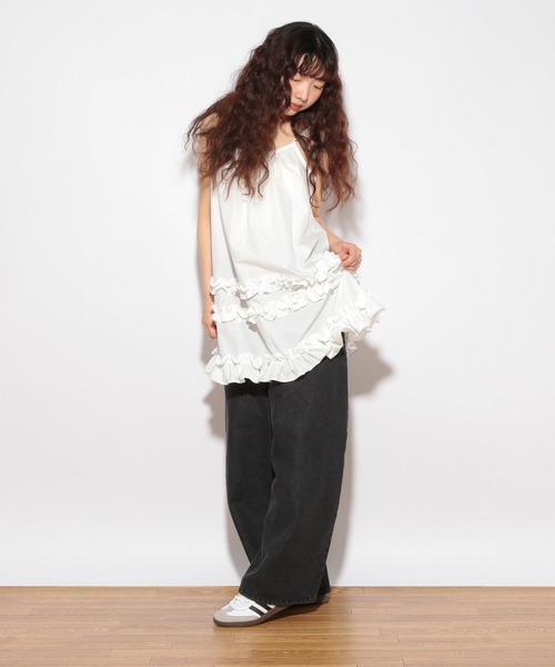 Heather(ヘザー)の「HOLiC ワイドベイカーパンツ 496546(その他パンツ・レディース・ブラック系その他/ベージュ/ブラック・S/M)」の6枚目の写真