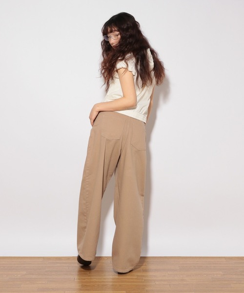 Heather(ヘザー)の「HOLiC ワイドベイカーパンツ 496546(その他パンツ・レディース・ブラック系その他/ベージュ/ブラック・S/M)」の12枚目の写真