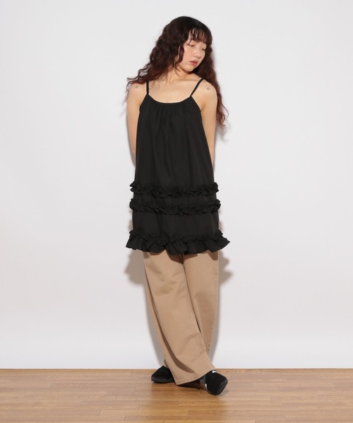 Heather(ヘザー)の「HOLiC ワイドベイカーパンツ 496546(その他パンツ・レディース・ブラック系その他/ベージュ/ブラック・S/M)」の17枚目の写真