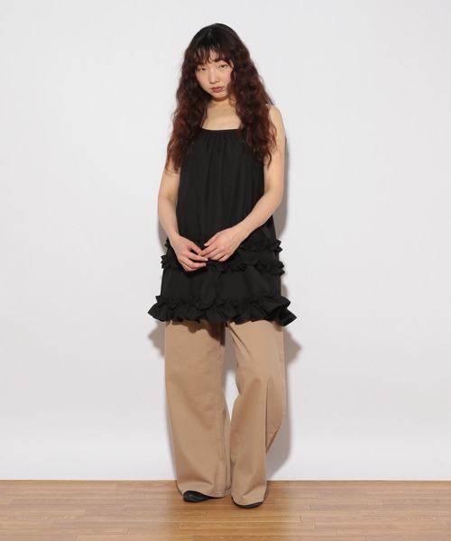 Heather(ヘザー)の「HOLiC ワイドベイカーパンツ 496546(その他パンツ・レディース・ブラック系その他/ベージュ/ブラック・S/M)」の18枚目の写真