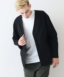 Blue Standard  | 【Blue Standard:ブルースタンダード】エアースルーテック 快適メッシュ素材カーディガン 通気性 吸水速乾 全方向ストレッチ クールビス オフィスカジュアル 冷房対策(カーディガン/ボレロ)