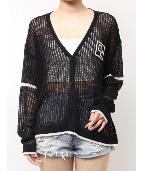 GYDA（ジェイダ）の「GG サマーニットカーディガン（カーディガン/ボレロ・レディース・ピンク/アイボリー/ブラック・FREE）」の3枚目の写真