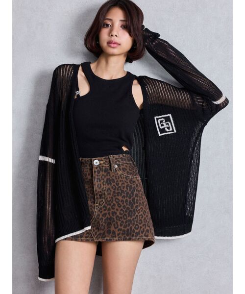 GYDA（ジェイダ）の「GG サマーニットカーディガン（カーディガン/ボレロ・レディース・ピンク/アイボリー/ブラック・FREE）」の12枚目の写真