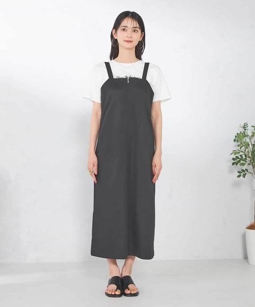 a.v.v(アーヴェヴェ)の「フロントジップジャンパースカート(ワンピース・レディース・ブラック・38)」の18枚目の写真