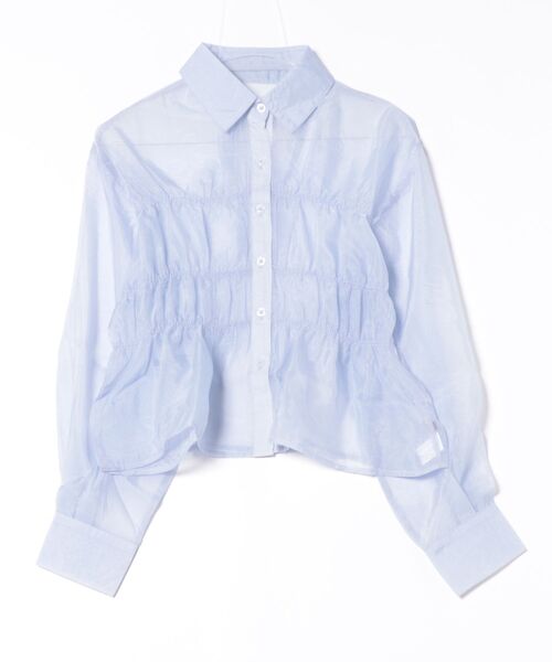 スタイルブロック STYLEBLOCK シアーシャーリングシャツ （ブラック） セール】シアーシャーリングシャツ（シャツ/ブラウス