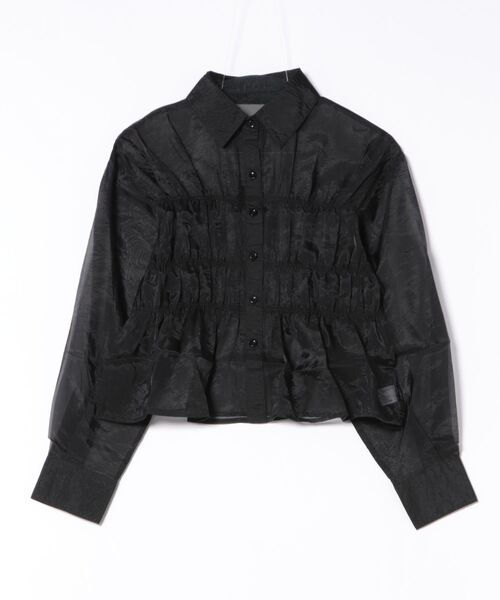 スタイルブロック STYLEBLOCK シアーシャーリングシャツ （ブラック） セール】シアーシャーリングシャツ（シャツ/ブラウス