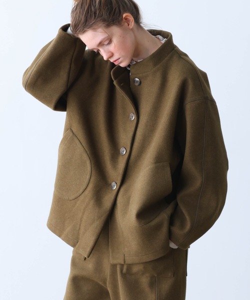 Kelen（ケレン）の「「KELEN / ケレン」モックネックデザインジャケット（その他アウター・レディース・チャコールグレー/グレー/カーキ・S/M）」の3枚目の写真