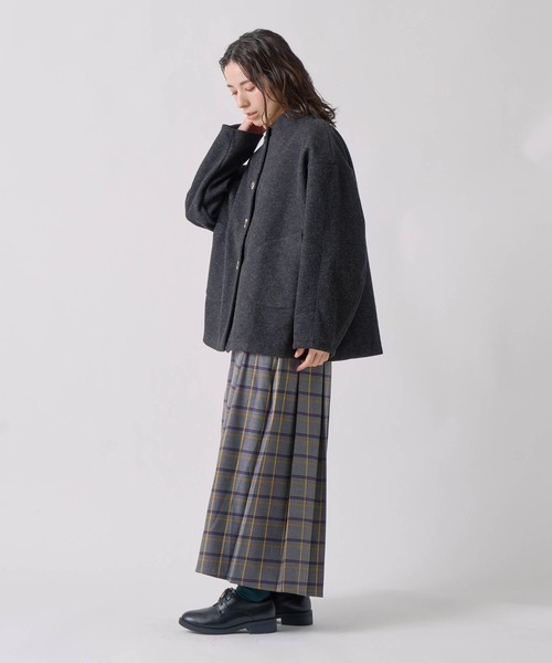 Kelen（ケレン）の「「KELEN / ケレン」モックネックデザインジャケット（その他アウター・レディース・チャコールグレー/グレー/カーキ・S/M）」の14枚目の写真