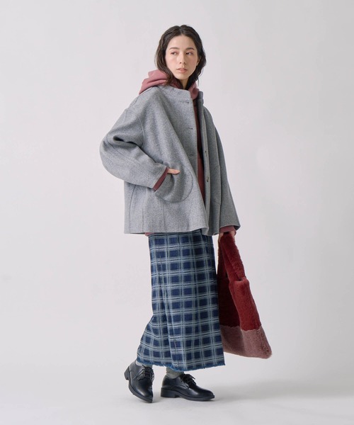 Kelen（ケレン）の「「KELEN / ケレン」モックネックデザインジャケット（その他アウター・レディース・チャコールグレー/グレー/カーキ・S/M）」の19枚目の写真