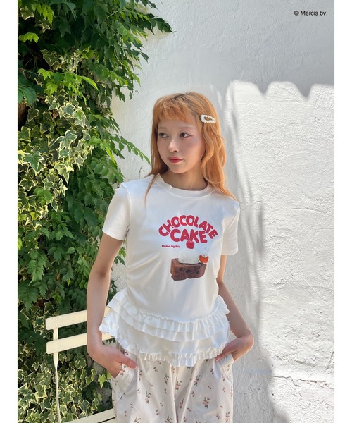 Miffy( ミッフィー)の「【miffy】Chocolate Cake TEE(Tシャツ/カットソー・レディース・ブラック系/オフホワイト・FREE)」の3枚目の写真