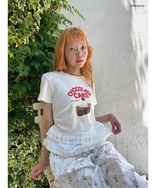 Miffy( ミッフィー)の「【miffy】Chocolate Cake TEE(Tシャツ/カットソー・レディース・ブラック系/オフホワイト・FREE)」の5枚目の写真