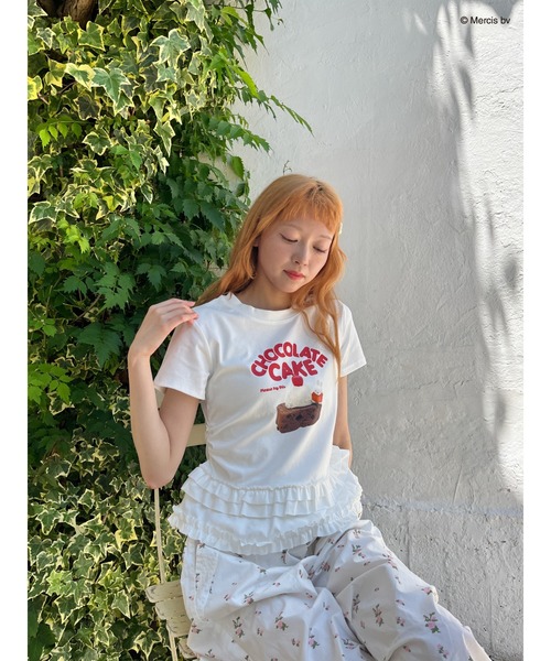 Miffy( ミッフィー)の「【miffy】Chocolate Cake TEE(Tシャツ/カットソー・レディース・ブラック系/オフホワイト・FREE)」の12枚目の写真