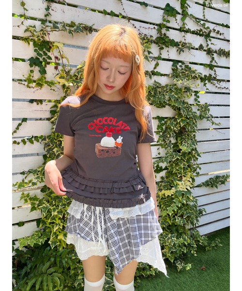 Miffy( ミッフィー)の「【miffy】Chocolate Cake TEE(Tシャツ/カットソー・レディース・ブラック系/オフホワイト・FREE)」の8枚目の写真